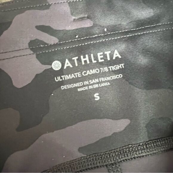 Athleta Ultimate Camo 7/8 Tight Stash Pocket Leggings Size Small High Rise - Picture 6 of 11